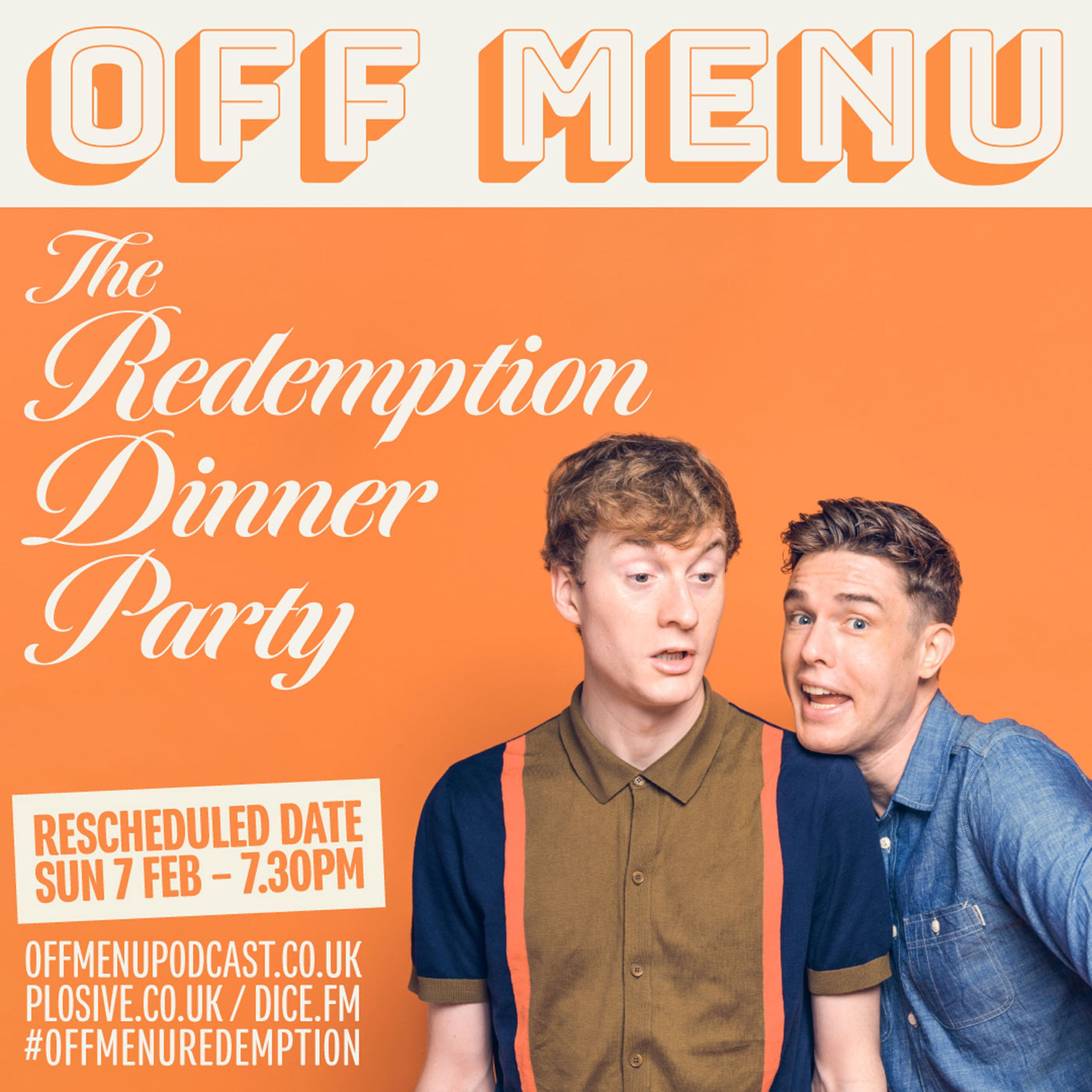 Off Menu: The Redemption Dinner Party – Live-Streamed Show – On Sale ...